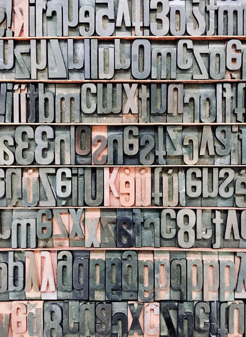 Letterforms on a wall